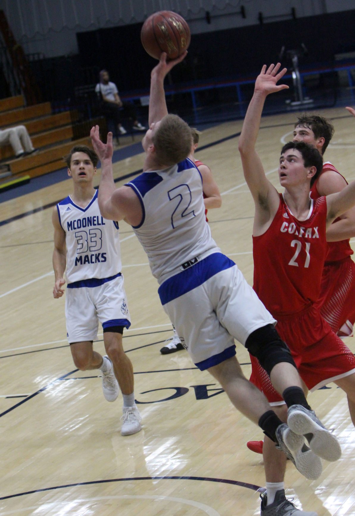 McDonell boys basketball vs Colfax at UW-Stout 12-1-18